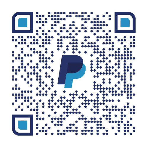 QR code linking to PayPal for donation<br />
